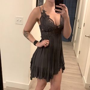 FREE PEOPLE Lace Mauve Sun Dress